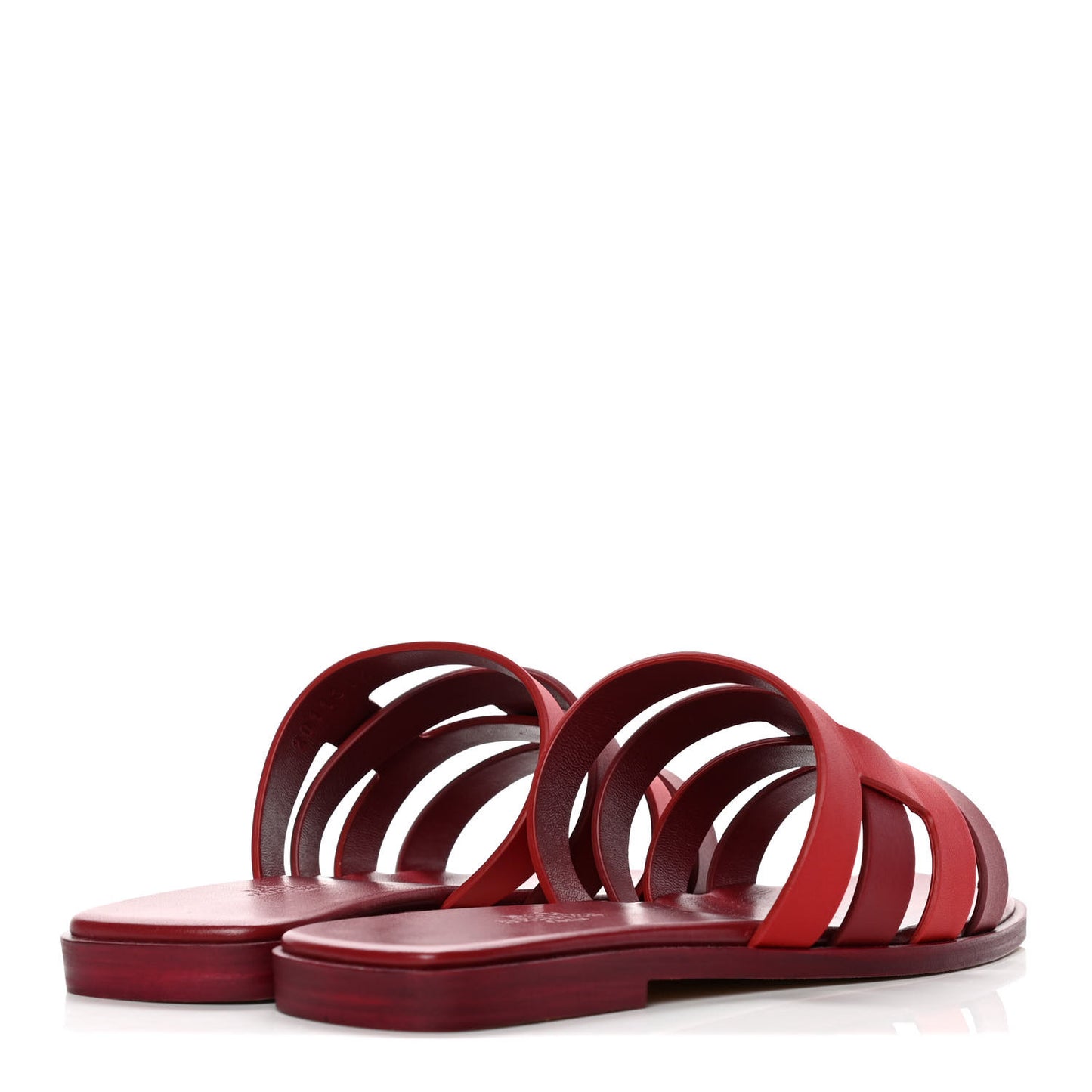 Calfskin Amore Sandals 36 Rouge Grenat Orange Solaire