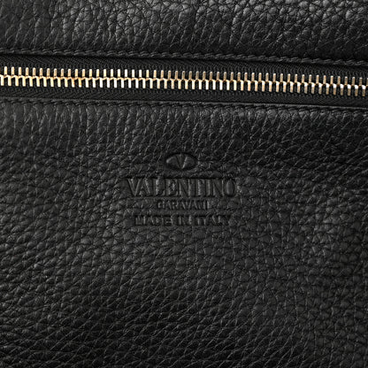 Valentino Garavani Alce Printed Calfskin Medium Rockstud Tote Black 6 of 11
