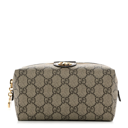Gucci Soft GG Supreme Monogram Calfskin Medium Ophidia Cosmetic Case Beige Ebony New Acero 1 of 8