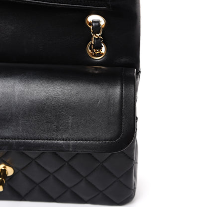 Chanel Lambskin Quilted Medium Double Flap Black 10 of 17