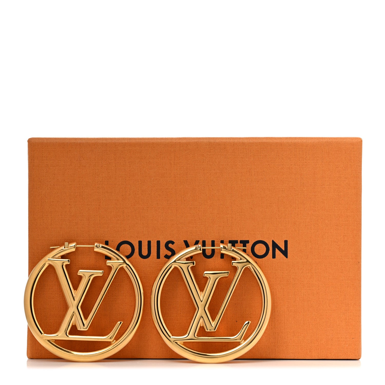 Louis Vuitton Metal Louise Hoop Earrings Gold 5 of 5