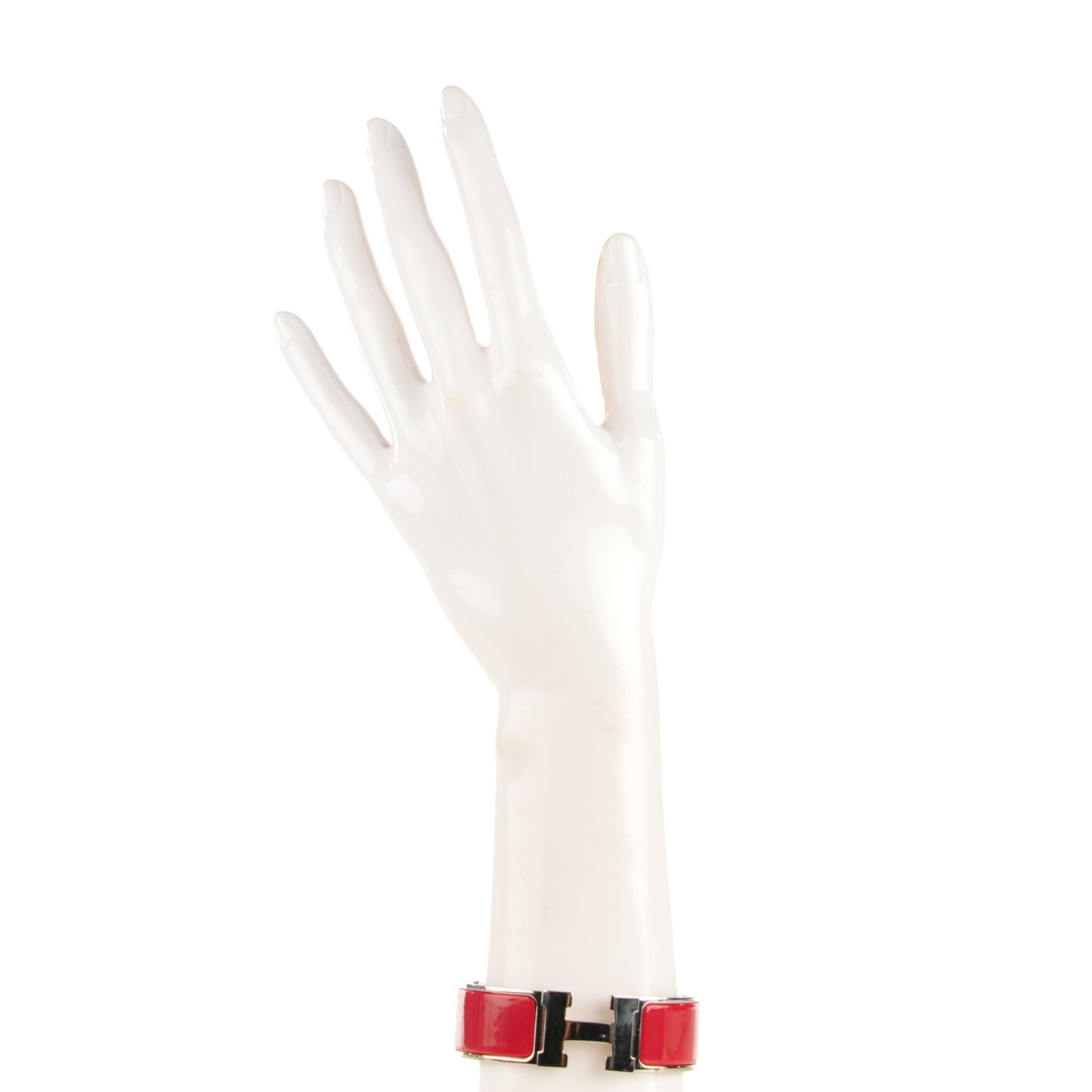 Enamel Wide Clic Clac H Bracelet GM Red