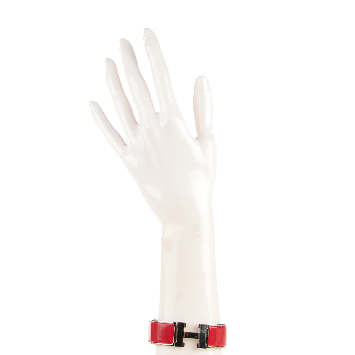 Hermes Enamel Wide Clic Clac H Bracelet GM Red 2 of 6