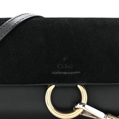 Chloe Suede Calfskin Mini Faye Shoulder Bag Black 7 of 11