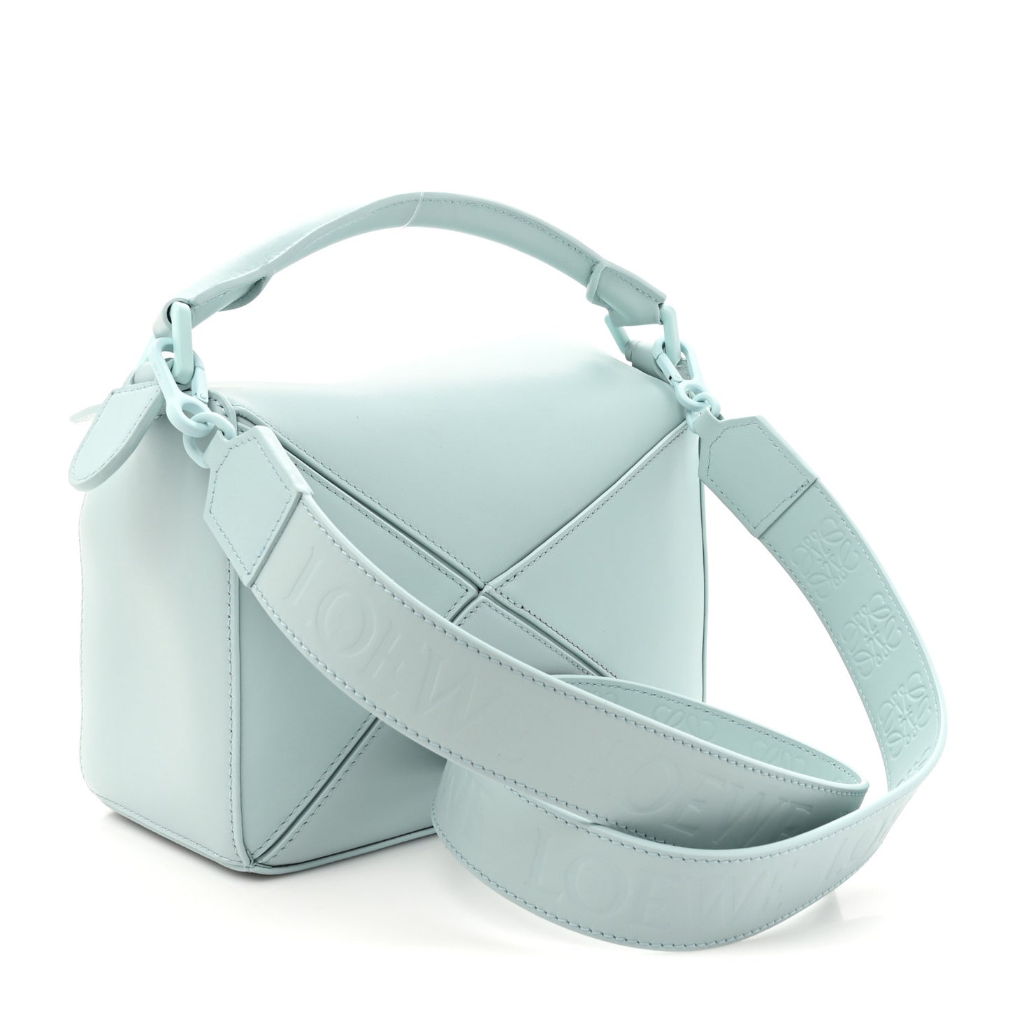 Calfskin Small Puzzle Bag Aquamarine