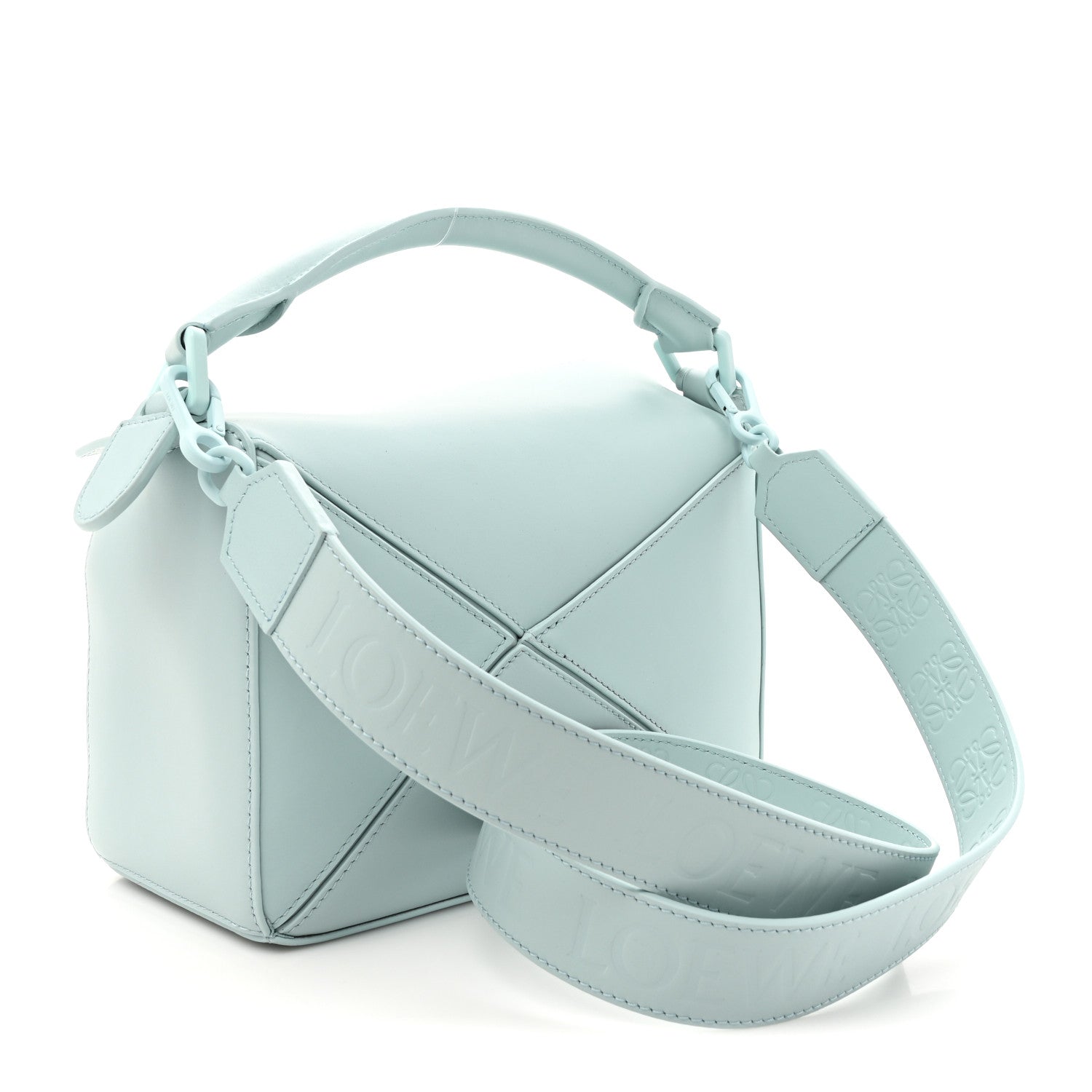 Loewe Calfskin Small Puzzle Bag Aquamarine 3 of 11
