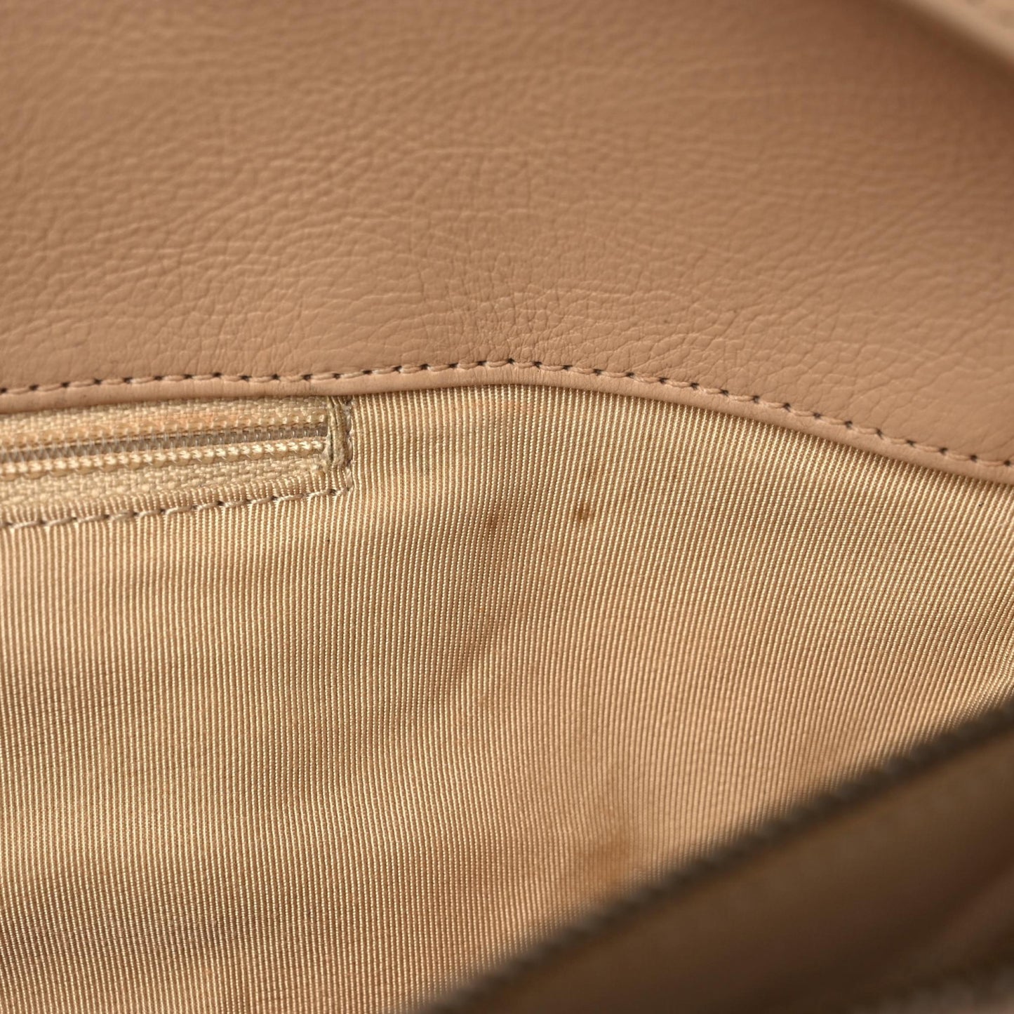 Calfskin Quilted Small CrownTote Beige