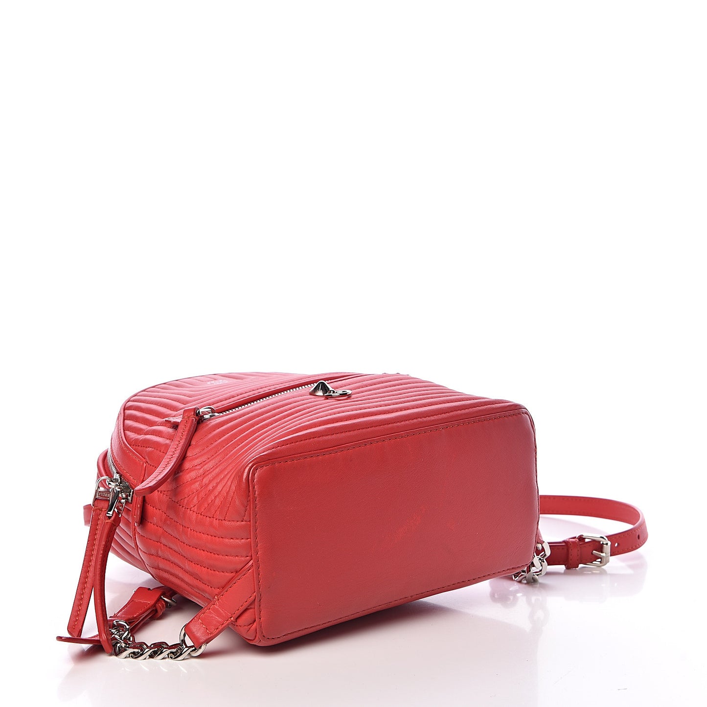 Shiny Nappa Trapuntata Mini Backpack Papavero