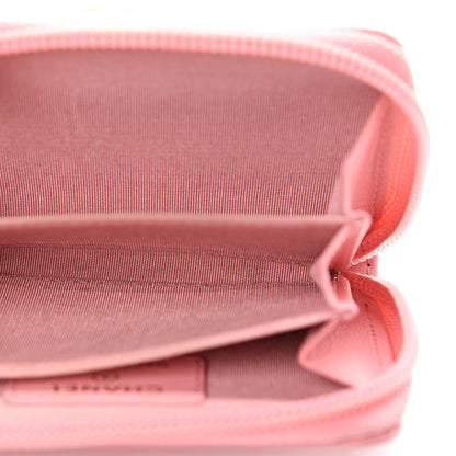 Chanel Lambskin Quilted Boy Zip Around Coin Purse Wallet Pink 7 of 14