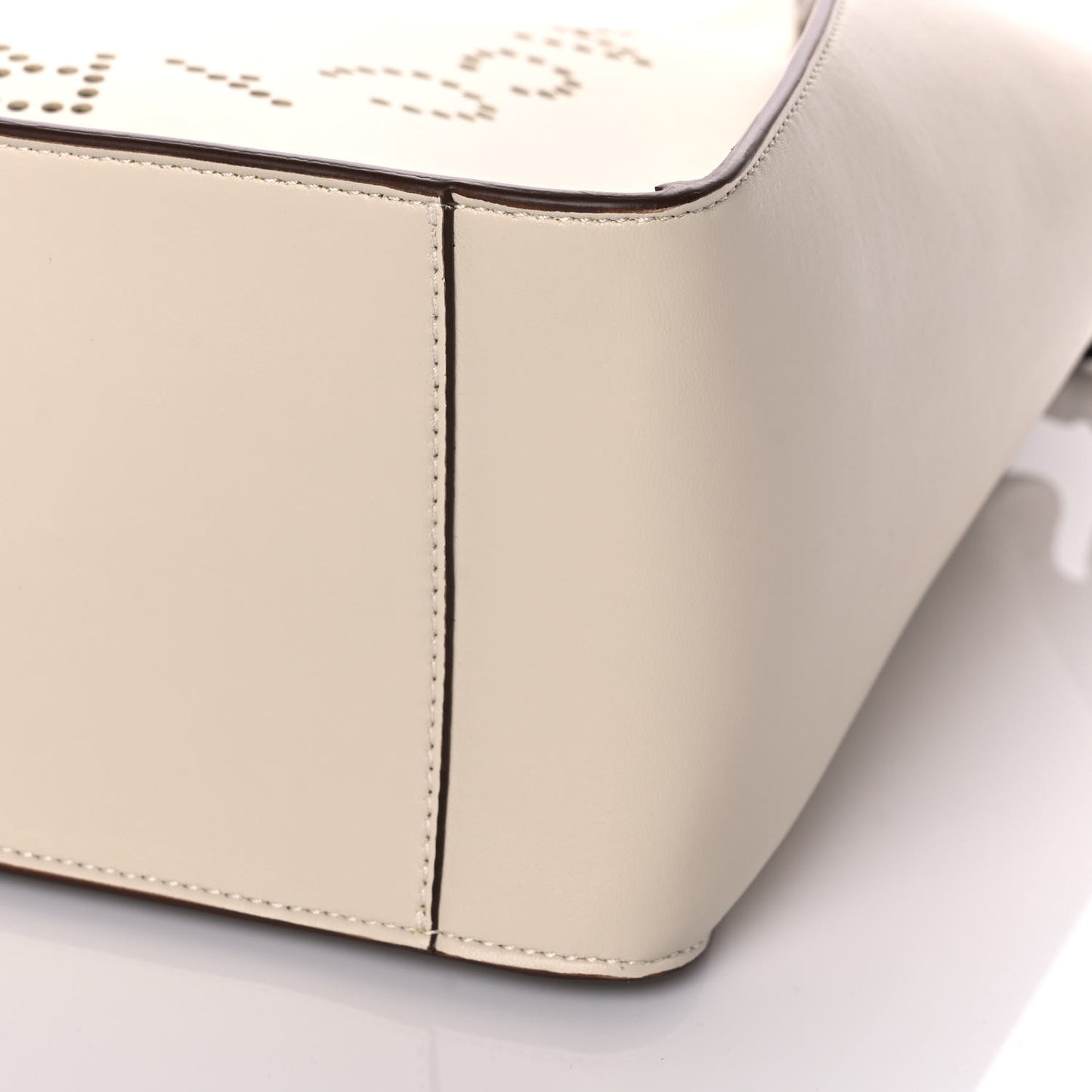 Eco Alter Nappa Perforated Logo Mini Crossbody White