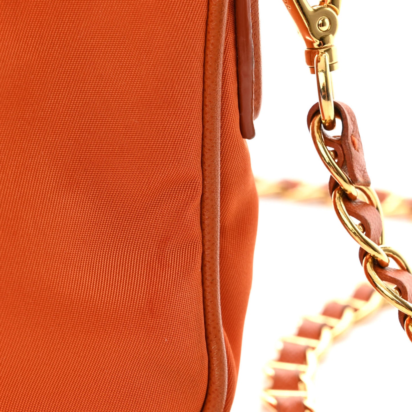 Tessuto Nylon Saffiano Crossbody Bag Papaya