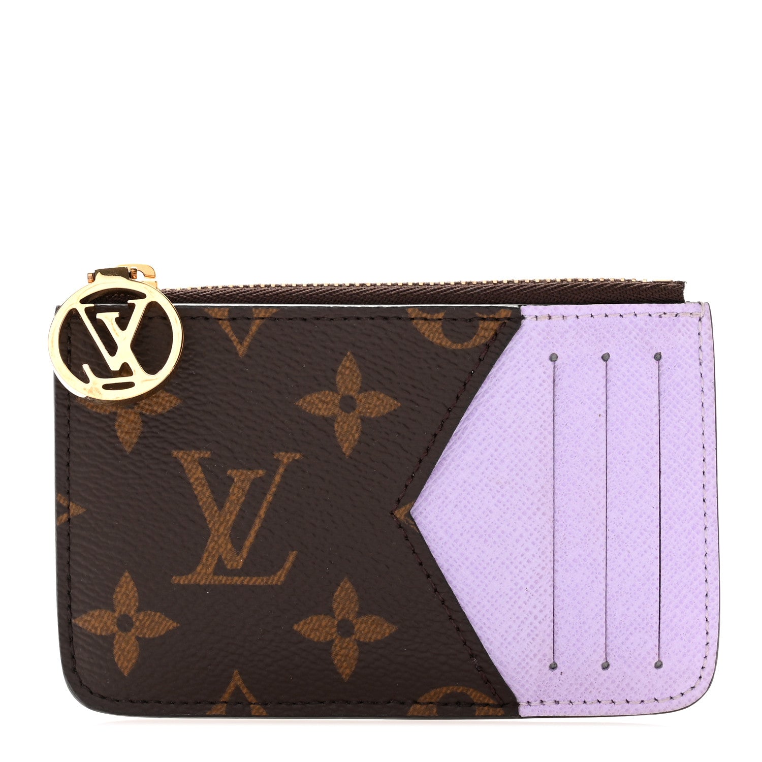 Louis Vuitton Monogram Zipped Romy Card Holder Bubble Tea 1 of 7