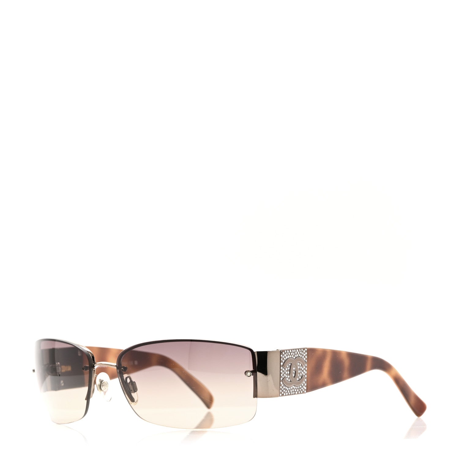 Chanel Crystal CC Sunglasses 4117-B Tortoise 1 of 6