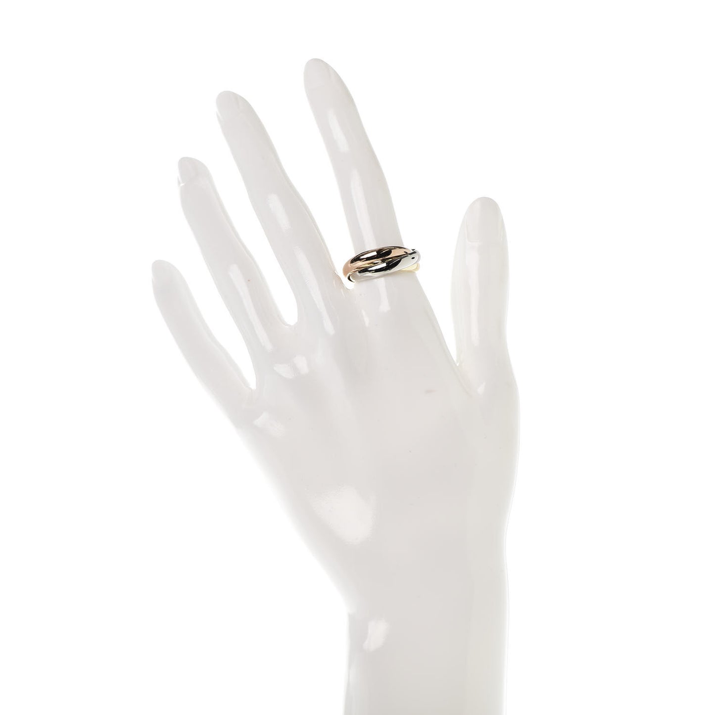 18K Pink Yellow White Gold Classic Les Must De Trinity Ring 54 6.75