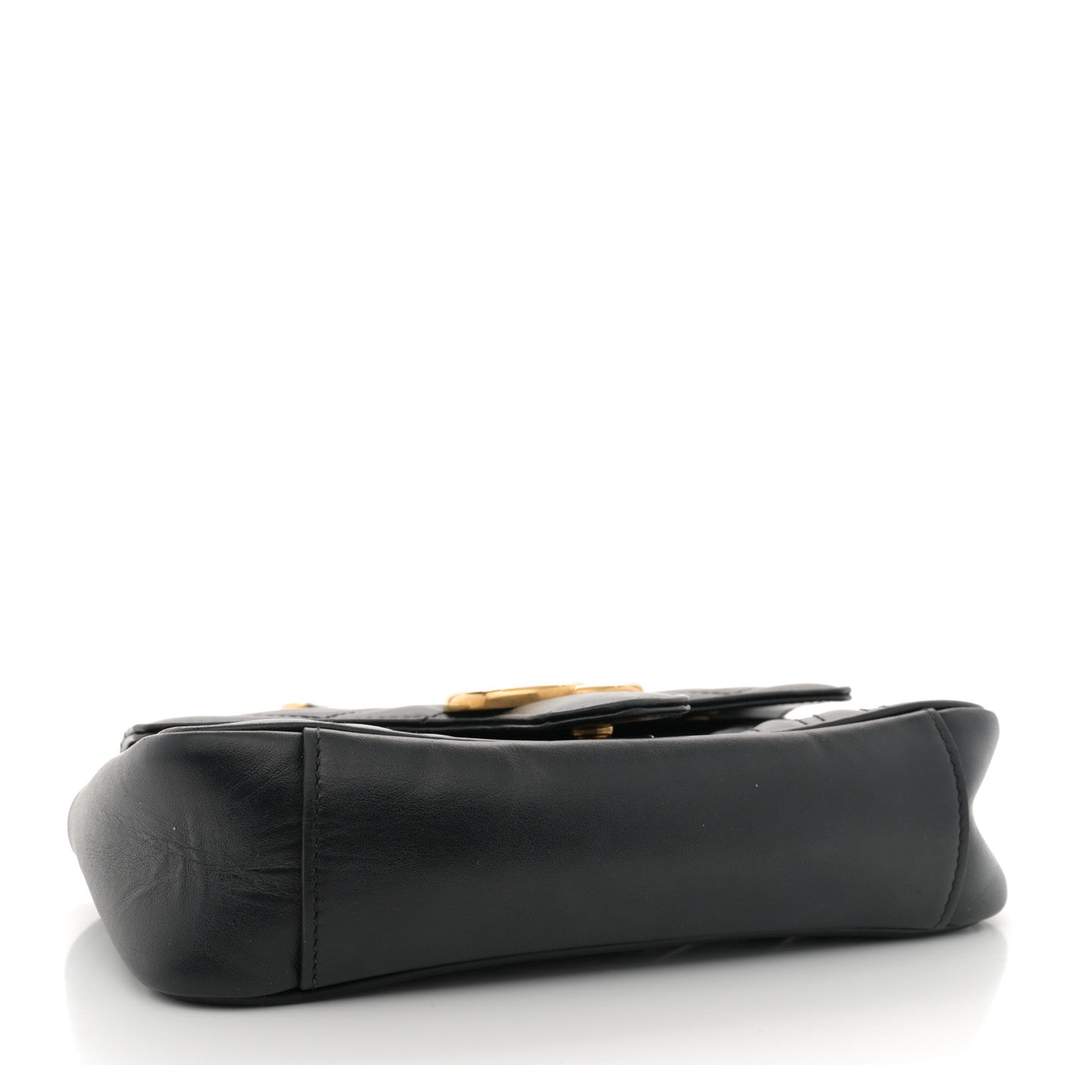 Gucci Calfskin Matelasse Mini GG Marmont Shoulder Bag Black 4 of 15