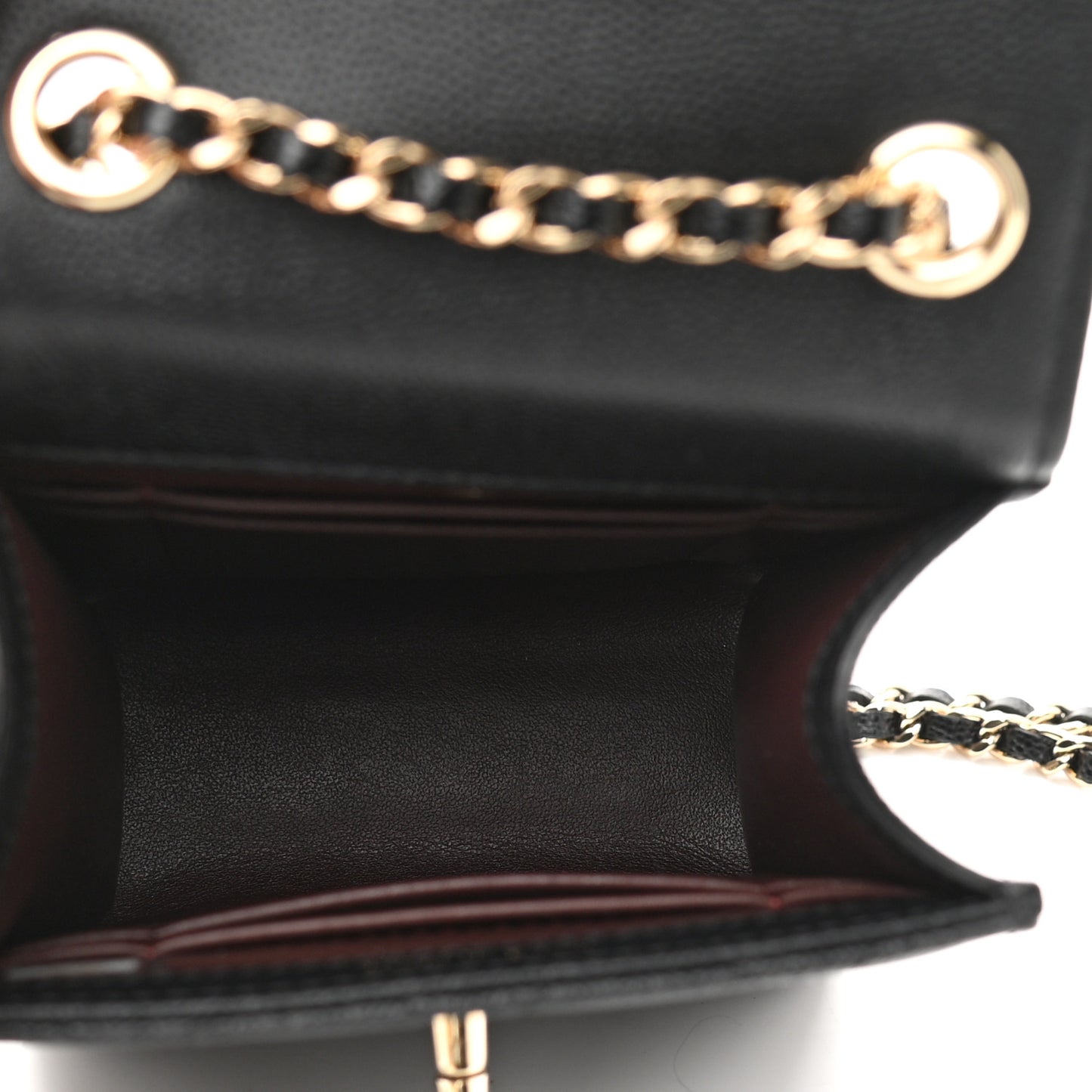 Caviar Quilted Classic Phone Holder Black