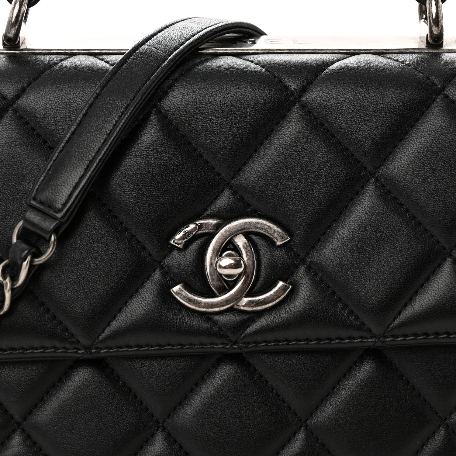Chanel Lambskin Quilted Small Trendy CC Dual Handle Flap Bag Black 8 of 17