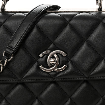 Chanel Lambskin Quilted Small Trendy CC Dual Handle Flap Bag Black 8 of 17