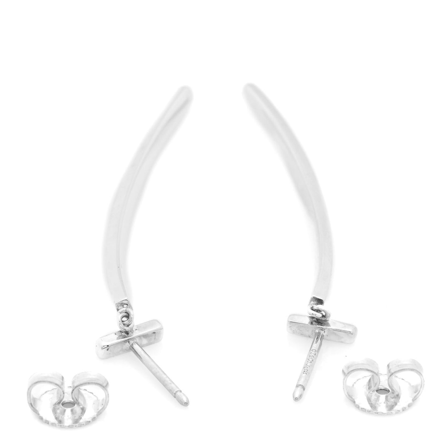 Sterling Silver T Wire Bar Earrings