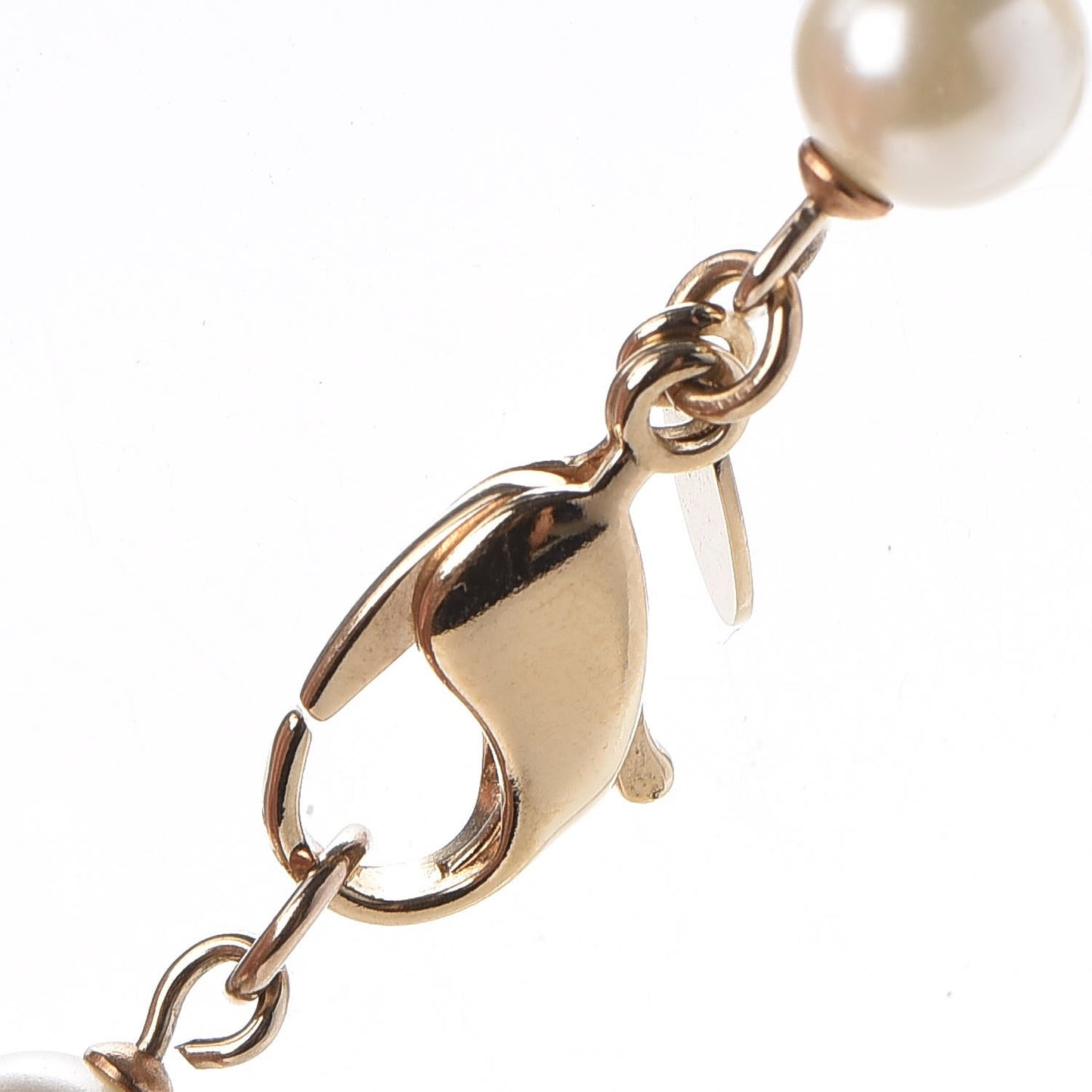 Pearl CC Camellia Short Necklace Gold