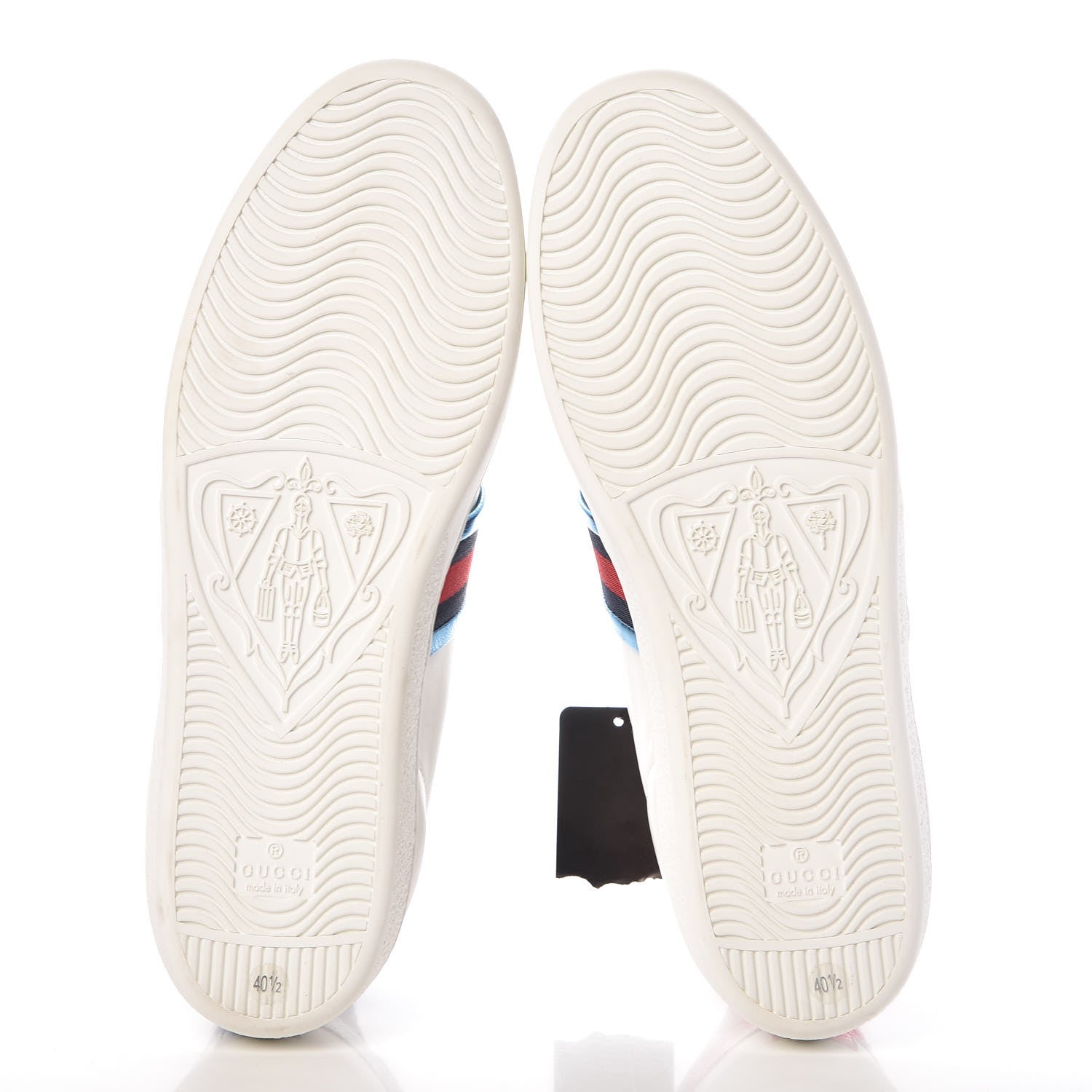 Gucci Calfskin Lace Ayers Sylvie Web Womens New Ace High Top Sneakers 40.5 White 10 of 11