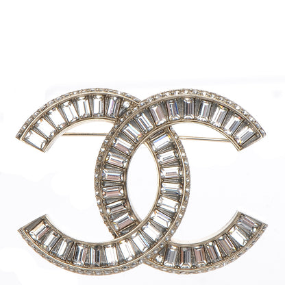 Chanel Baguette Crystal CC Brooch Gold 1 of 5