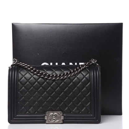 Chanel Lambskin Quilted New Medium Boy Flap Black 14 of 14