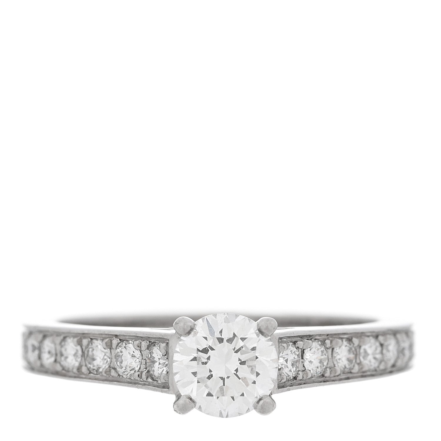 Cartier Platinum Diamond .35ct 1895 Solitaire Engagement Ring 45 3.25 1 of 7