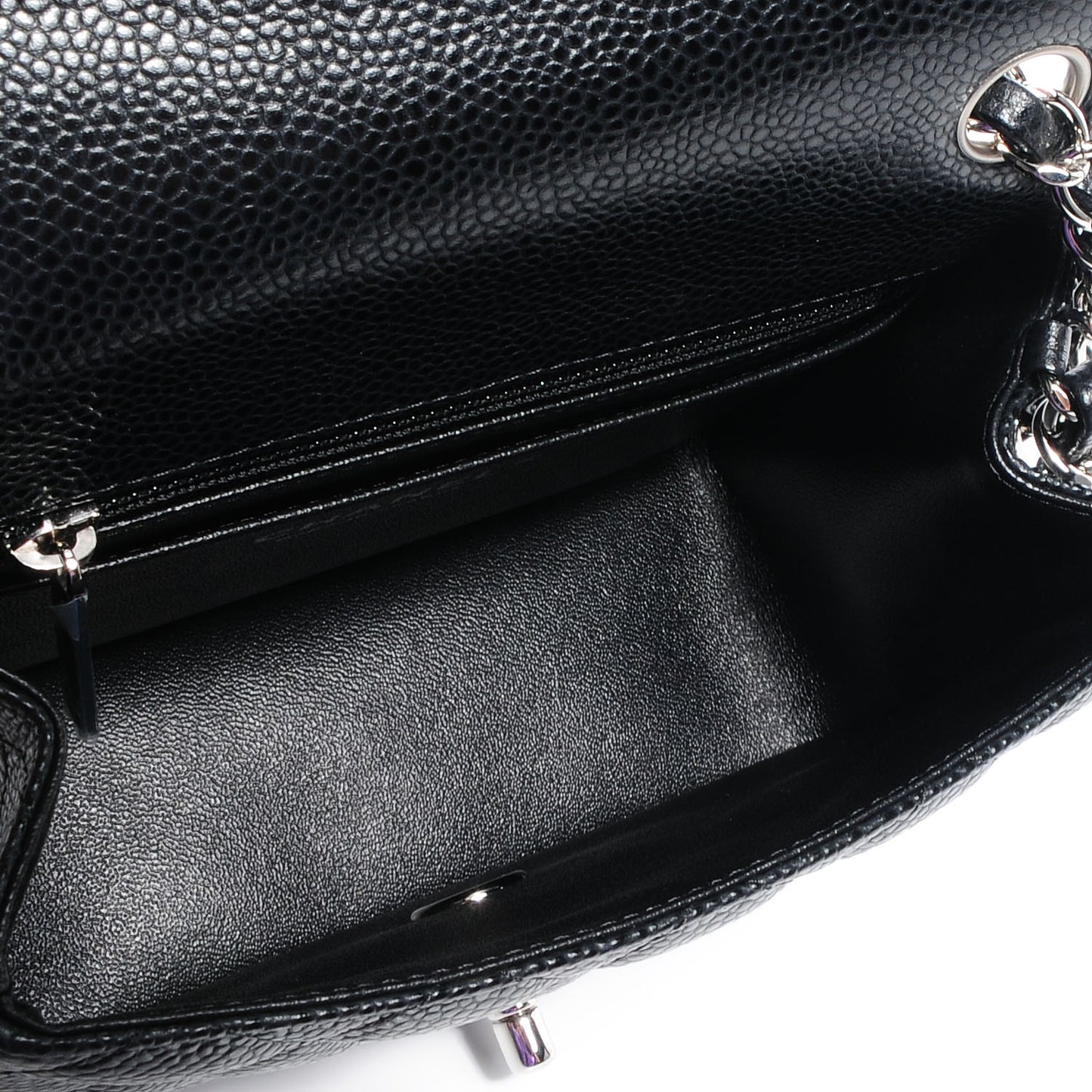 Caviar Quilted Mini Flap Black