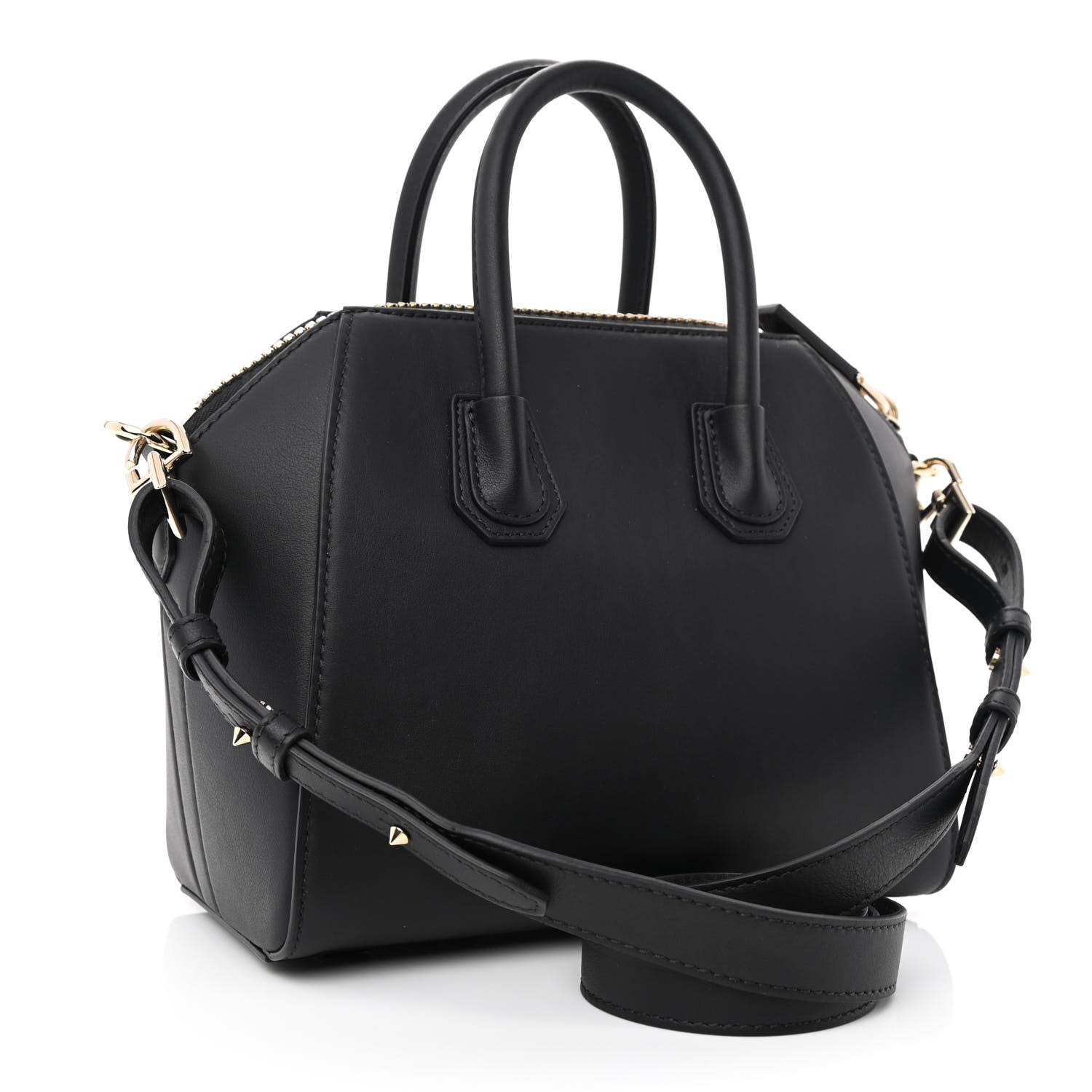 Givenchy Smooth Calfskin Triangle Studded Mini Antigona Black 3 of 11