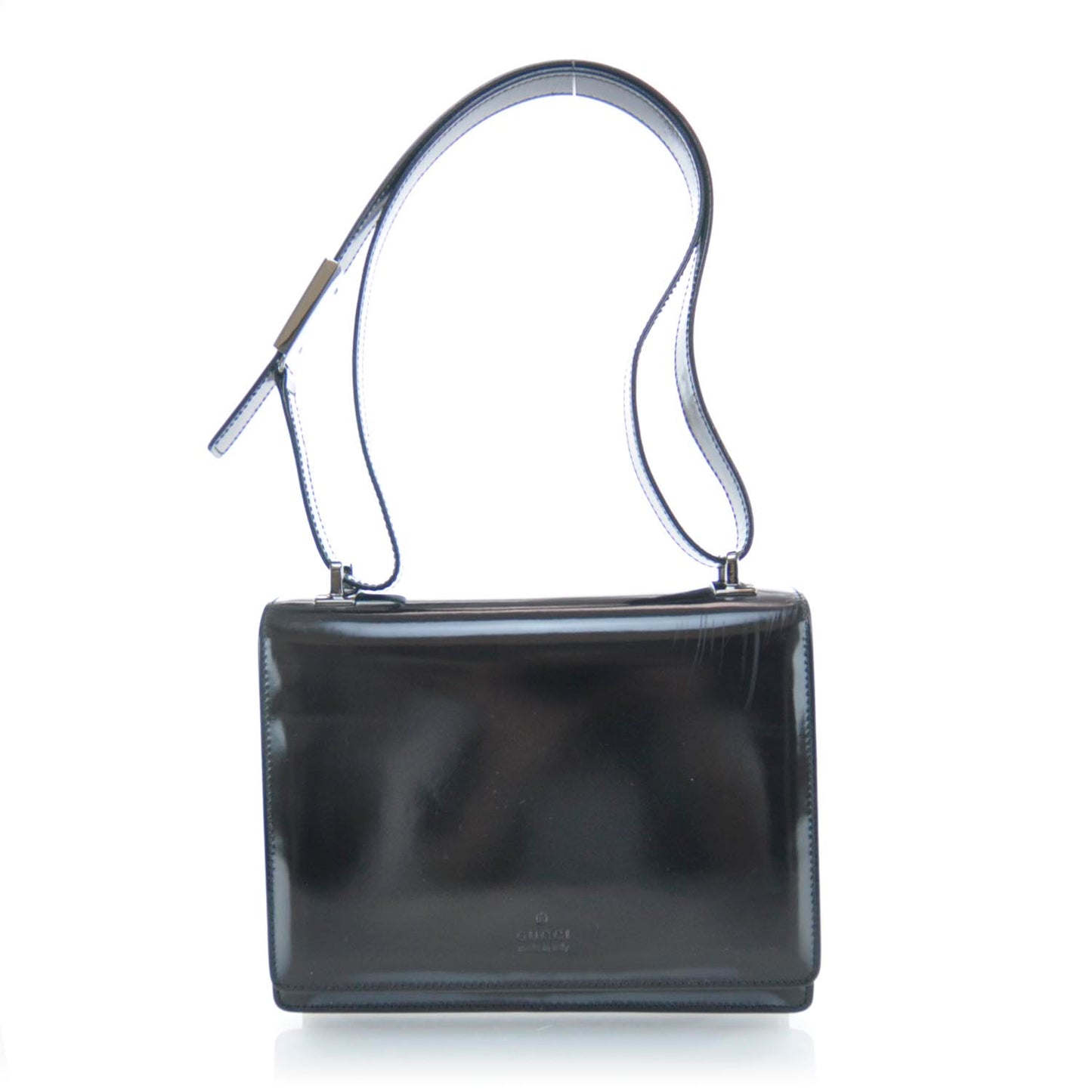 Leather Small Flap Bag Black