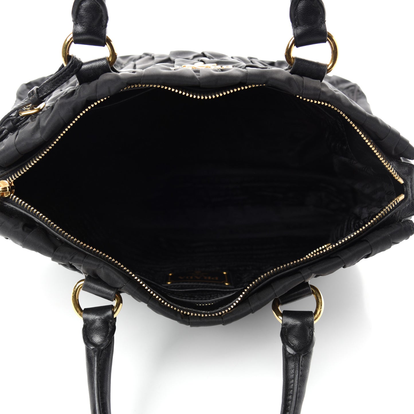 Tessuto Nylon Gaufre Tote Black