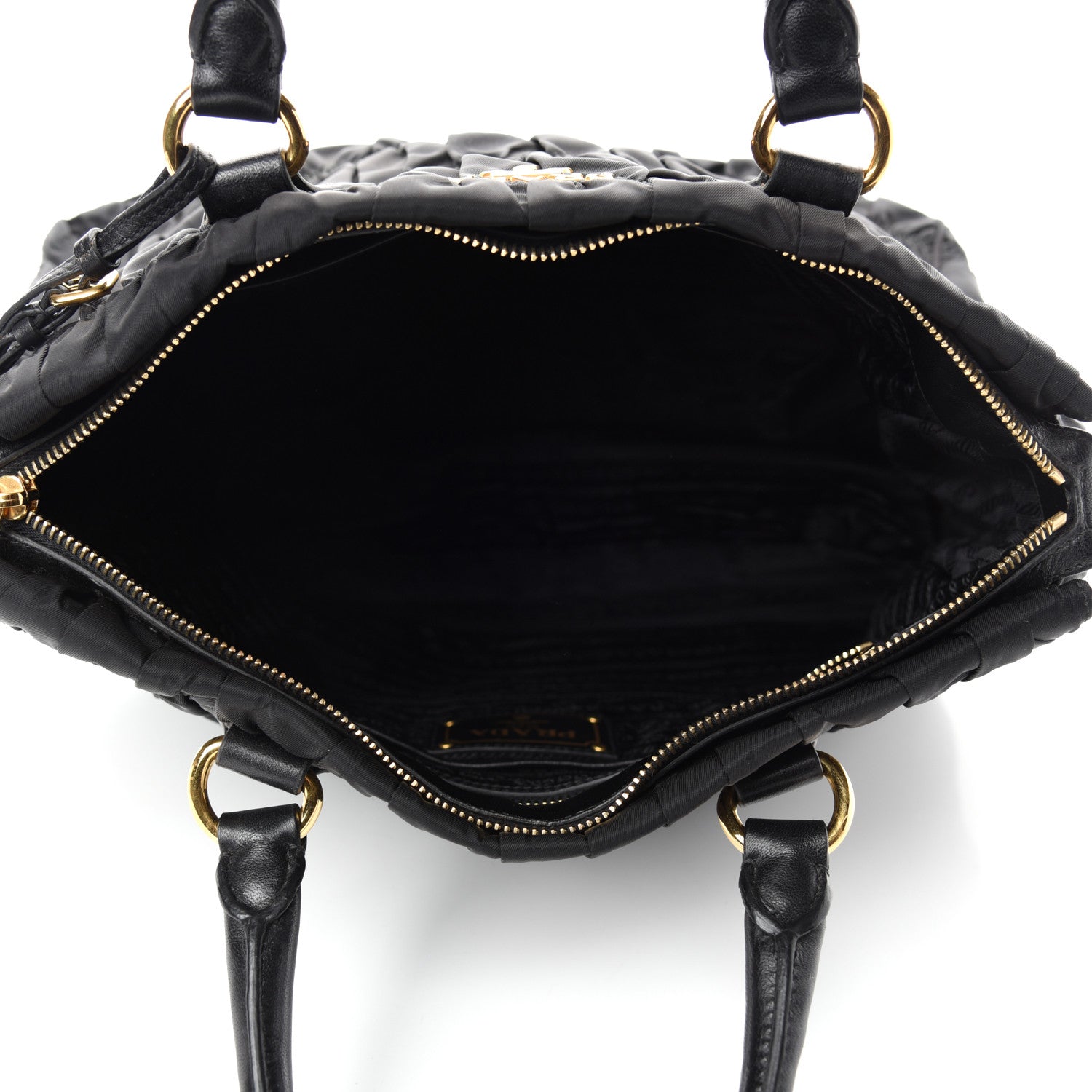 Prada Tessuto Nylon Gaufre Tote Black 5 of 10