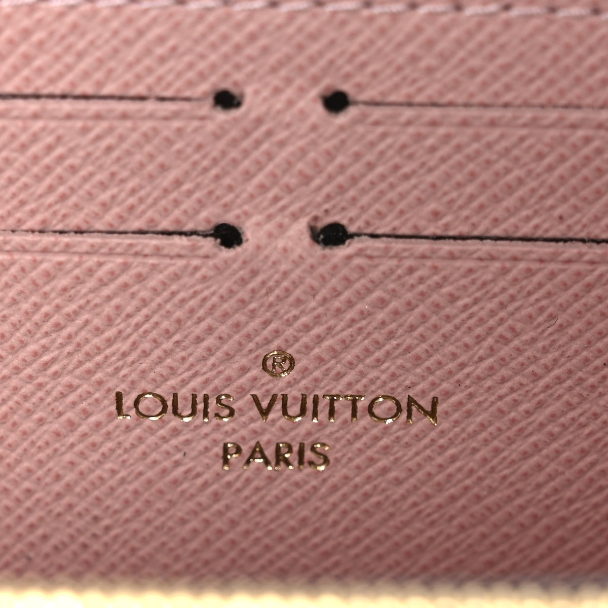 Louis Vuitton Damier Ebene Clemence Wallet Rose Ballerine 6 of 9