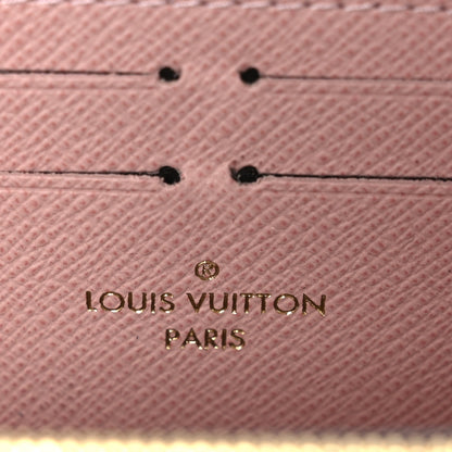 Louis Vuitton Damier Ebene Clemence Wallet Rose Ballerine 6 of 9