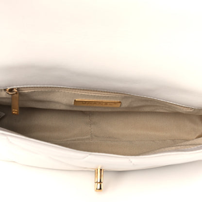 Chanel Goatskin Quilted Medium Chanel 19 Flap White 5 of 12