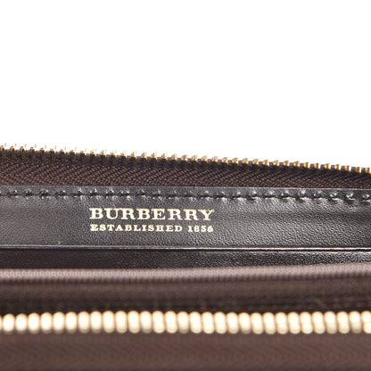 Burberry Haymarket Check Ziggy Zip Around Wallet Chocolate 6 of 8
