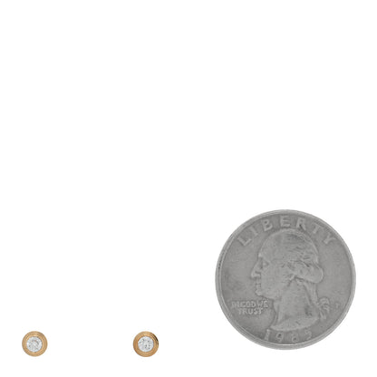 Cartier 18K Yellow Gold Diamond D'Amour Earrings 2 of 4