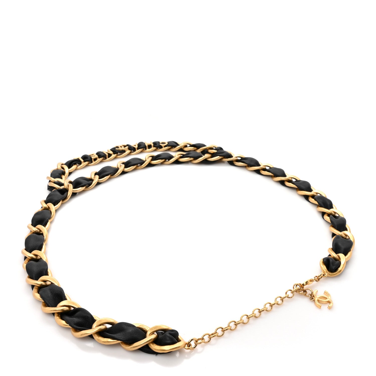 Chanel Calfskin Woven 90s Icon CC Belt 85 Black 2 of 4