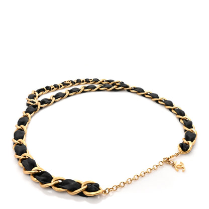 Chanel Calfskin Woven 90s Icon CC Belt 85 Black 2 of 4