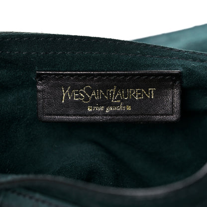 Saint Laurent Crocodile Embossed Nubuck Calfskin Medium Muse Two Green 6 of 19