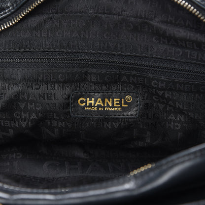 Chanel Calfskin Quilted CC Chocolate Bar Shoulder Bag Black 6 of 16