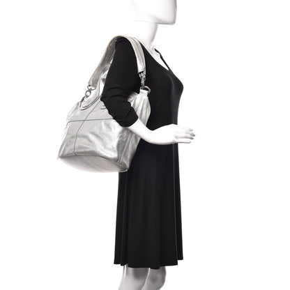 Givenchy Metallic Calfskin Medium Nightingale Silver 3 of 11
