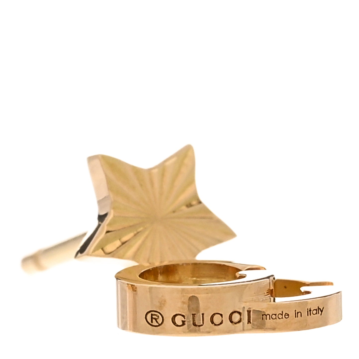18K Yellow Gold GG Running Star Earrings