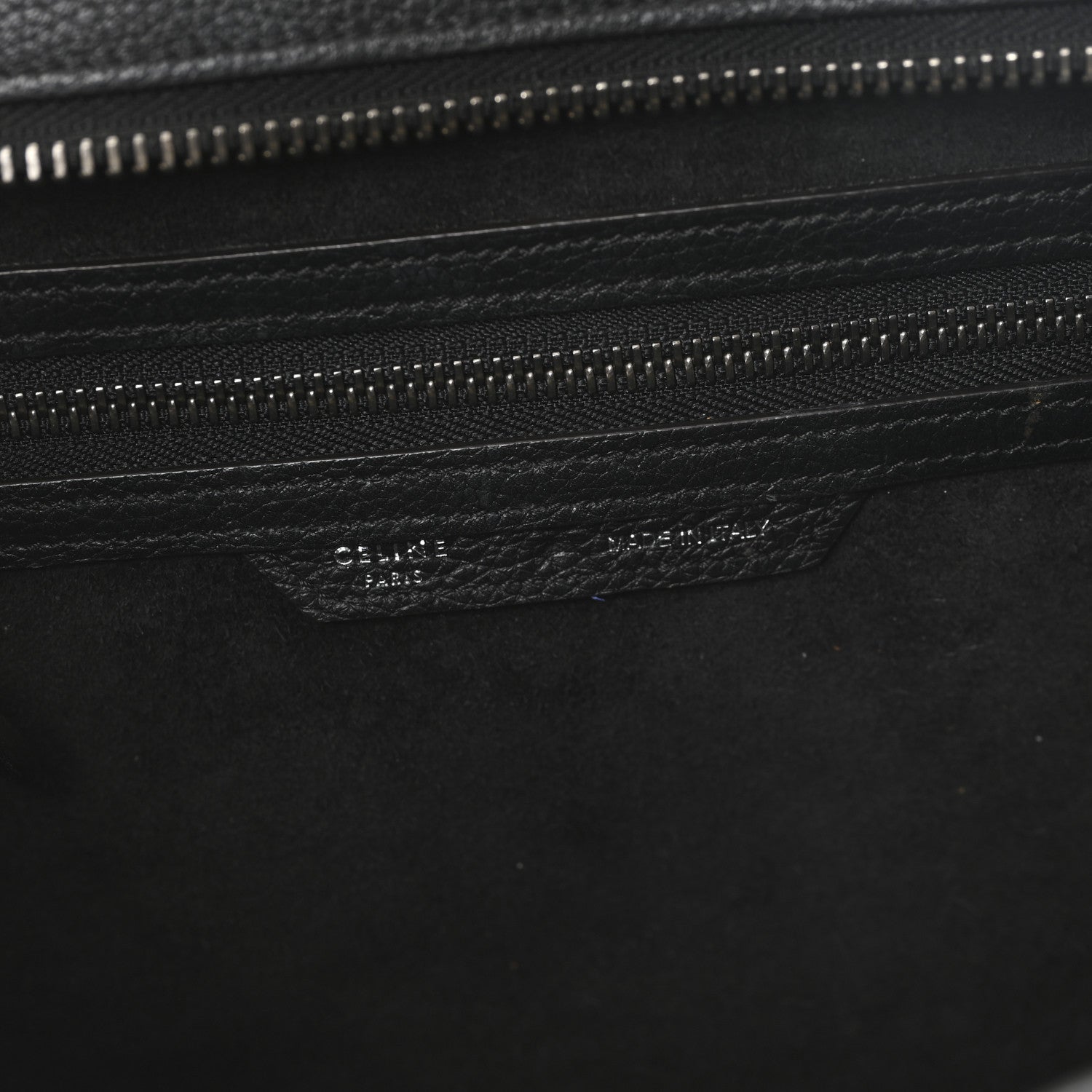 Celine Drummed Calfskin Mini Luggage Black 6 of 12