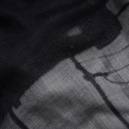 Chanel Cashmere CC Scarf Black White 5 of 10