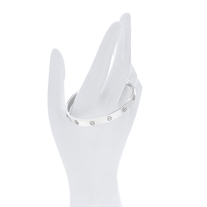 Cartier 18K White Gold LOVE Bracelet 18 2 of 9