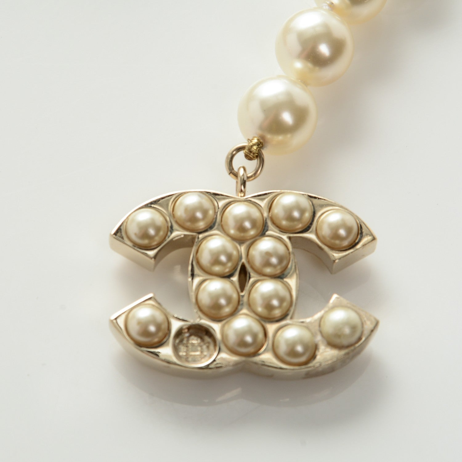 Chanel Pearl CC Double Strand Belt Gold 3 of 7