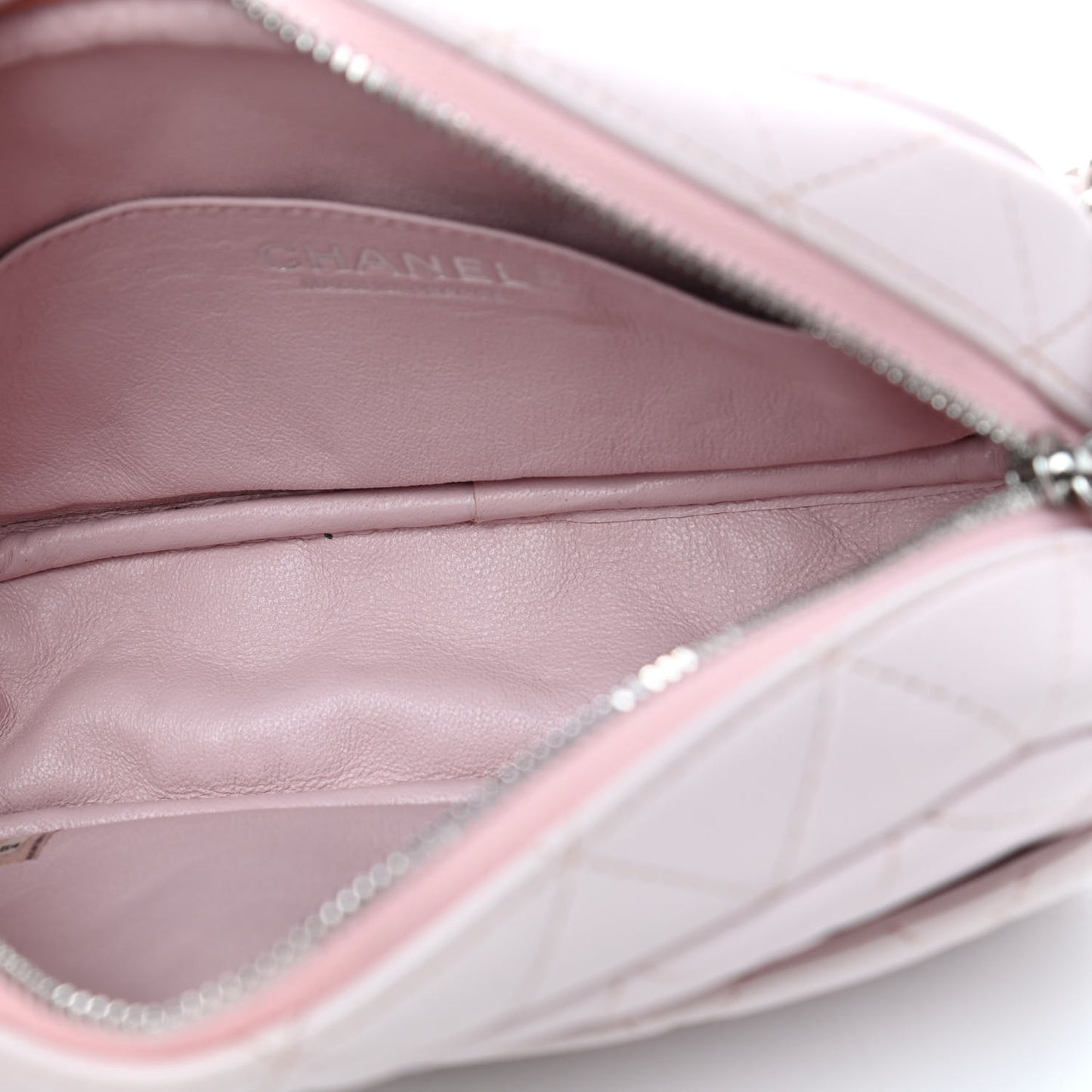 Lambskin Quilted Small Timeless Camera Case Light Pink