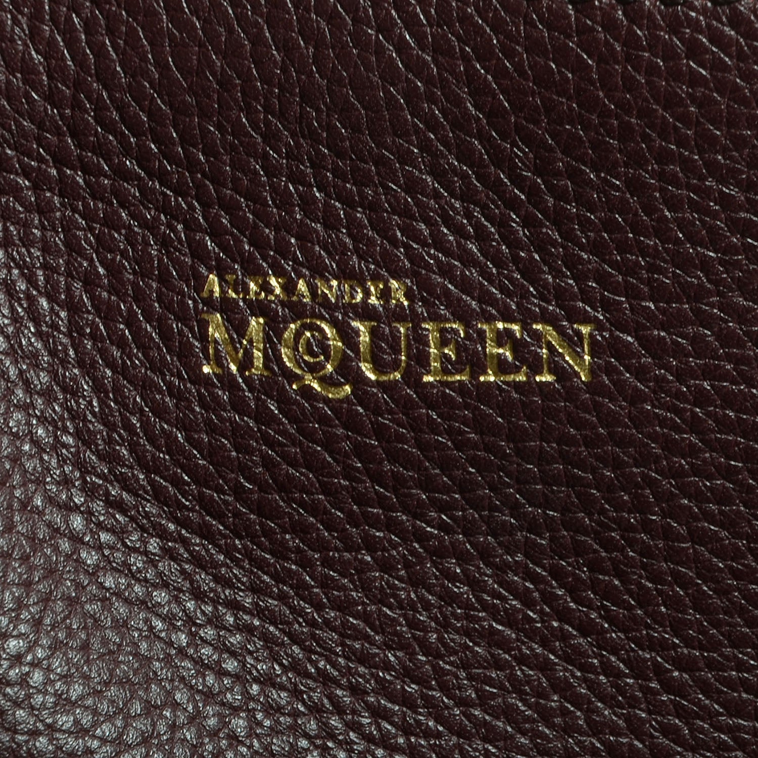 Alexander McQueen Pebbled Leather Skull Padlock Tote Oxblood 8 of 10